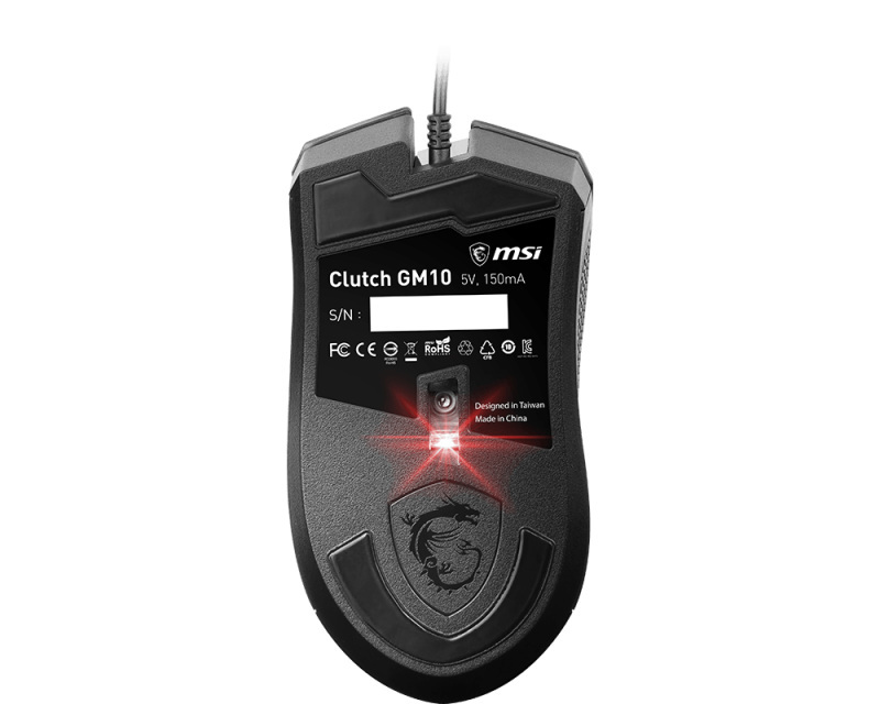 MSI Mysz Gamingowa CLUTCH GM 10 (podświetlenie LED)