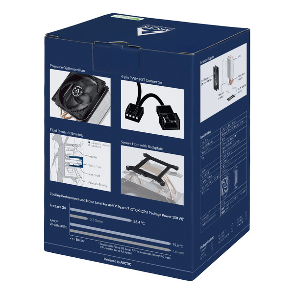 Zdjęcie produktu: Chłodzenie procesora Arctic Freezer 34 (ACFRE00052A) Zdjęcie produktu: Chłodzenie procesora Arctic Freezer 34 (ACFRE00052A)