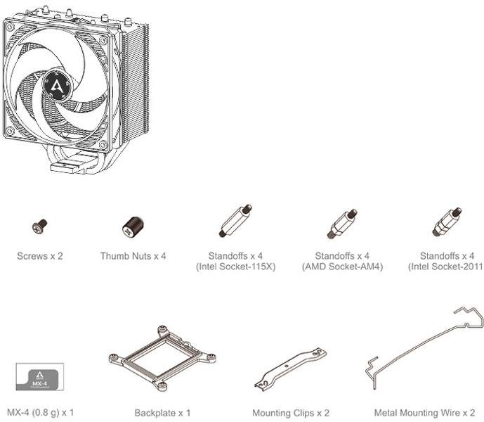 Zdjęcie produktu: Chłodzenie procesora Arctic Freezer 34 (ACFRE00052A) Zdjęcie produktu: Chłodzenie procesora Arctic Freezer 34 (ACFRE00052A)