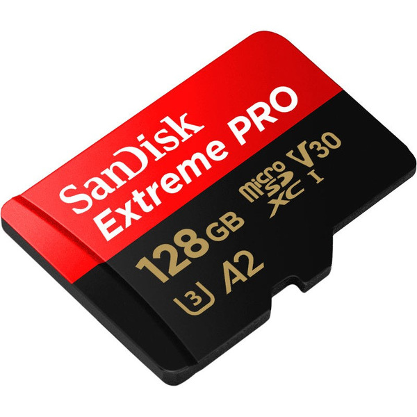 Zdjęcie produktu: Karta SanDisk Extreme PRO microSDXC 128GB 170/90 MB/s A2 C10 V30 UHS-I U3 (SDSQXCY-128G-GN6MA)