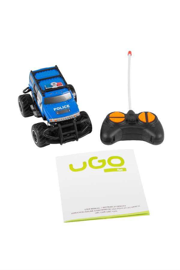 Zdjęcie produktu: Samochód zdalnie sterowany RC UGO Policja 1:43 10km/h Zdjęcie produktu: Samochód zdalnie sterowany RC UGO Policja 1:43 10km/h