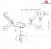Miniatura zdjęcia: Uchwyt biurkowy do monitora LCD Maclean na dwa monitory, Sprężyną gazowa, 13"-32" 9kg, Aluminium, MC-765