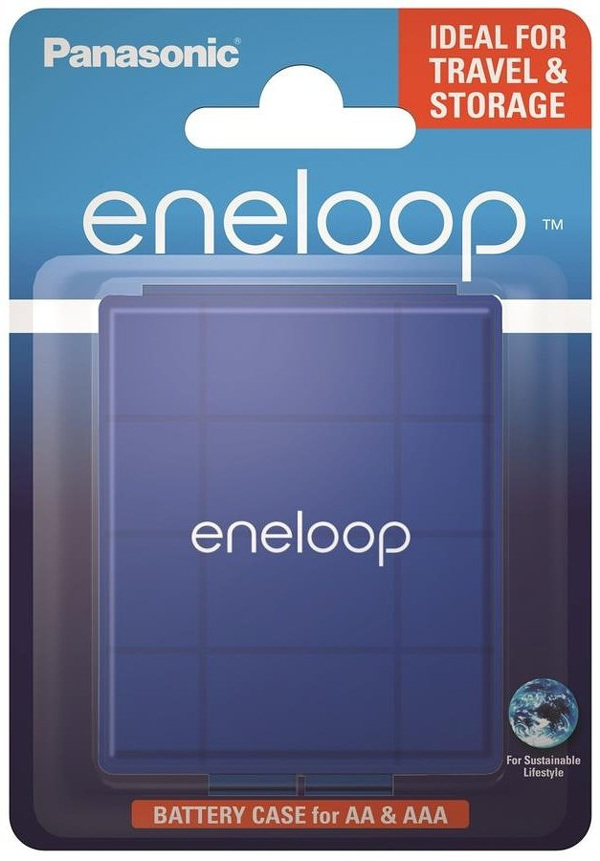 Zdjęcie produktu: Uniwersalny pojemnik na akumulatorki R6/AA R03/AAA Panasonic eneloop niebieski