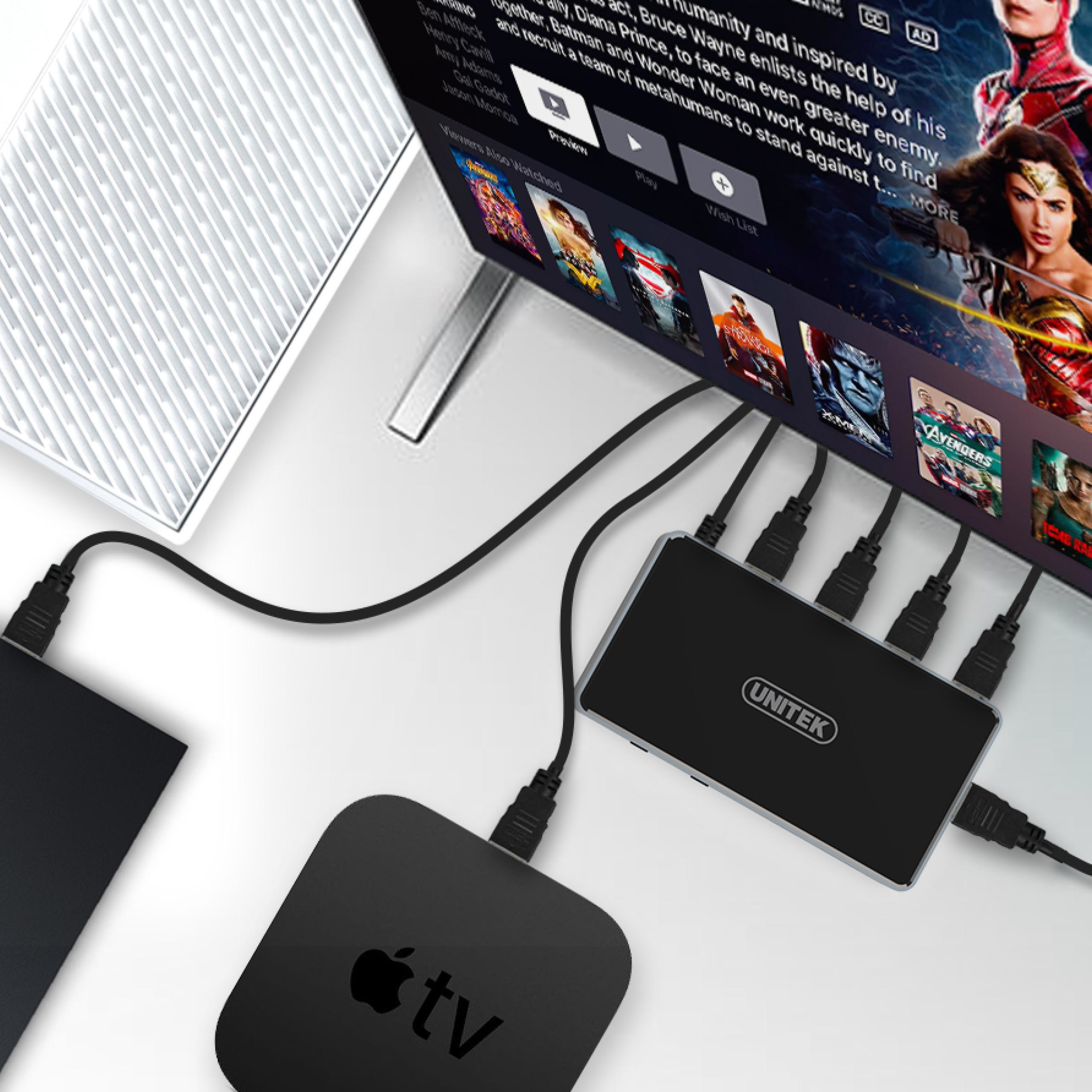 Unitek switch / przełącznik sygnału HDMI 5 in - 1out (V1110A)