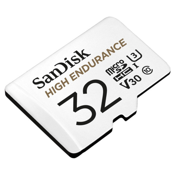 Zdjęcie produktu: Karta SanDisk High Endurance (rejestratory i monitoring) microSDHC 32GB 100/30 MB/s V30 + Adapter SD (SDSQQNR-032G-GN6IA)