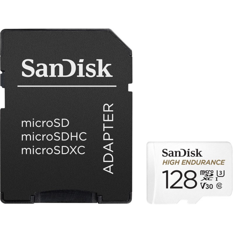 Karta SanDisk High Endurance 128GB 100/40 MB/s V30+ Adapter