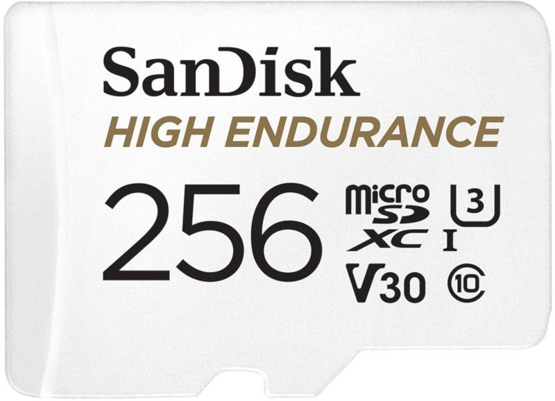 Karta SanDisk High Endurance 256GB 100/40 MB/s V30+  Adapte