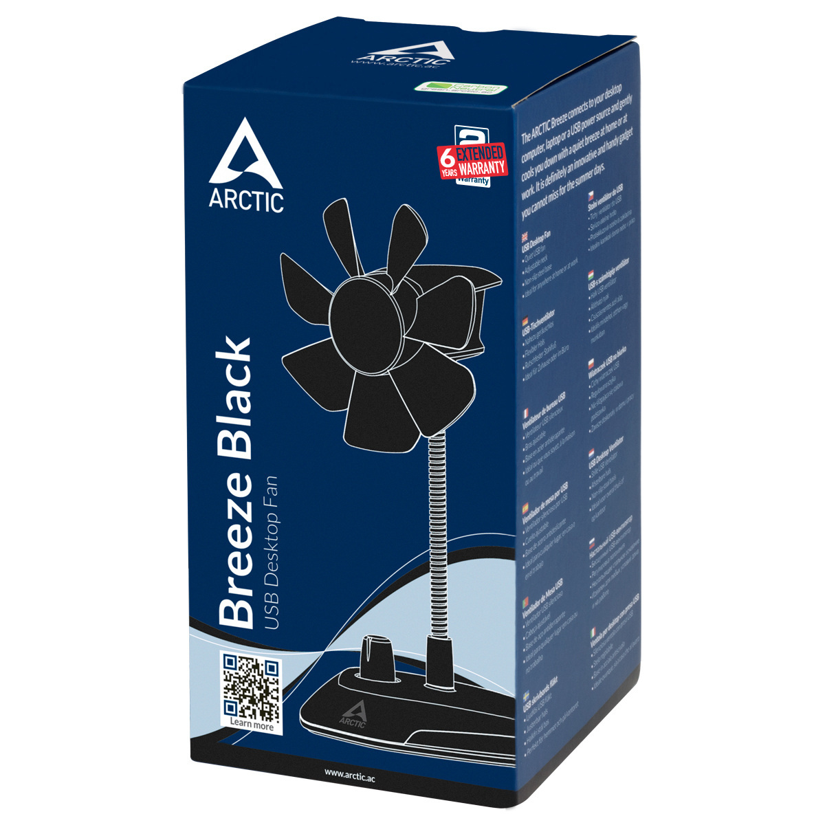 Wentylator USB Arctic Breeze czarny (ABACO-BRZBK01-BL) Wentylator USB Arctic Breeze czarny (ABACO-BRZBK01-BL)