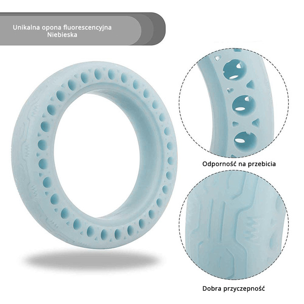 Zdjęcie produktu: Opona fluorescencyjna, niebieska, bezdętkowa dla Xiaomi MiJia Electric Scooter M365 i PRO