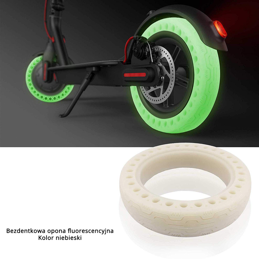 Opona fluorescencyjna, zielona, bezdętkowa dla Xiaomi MiJia Electric Scooter M365 i PRO