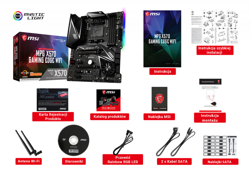 Zdjęcie produktu: Płyta główna MSI MPG X570 GAMING EDGE WI-FI AM4
