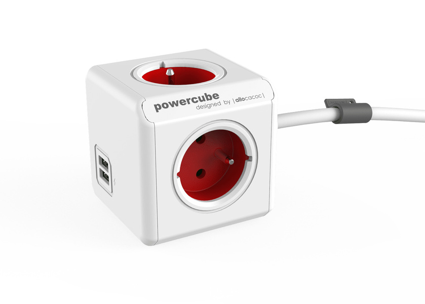 Zdjęcie produktu: Listwa zasilająca PowerCube Extended USB 1,5 m RED Zdjęcie produktu: Listwa zasilająca PowerCube Extended USB 1,5 m RED