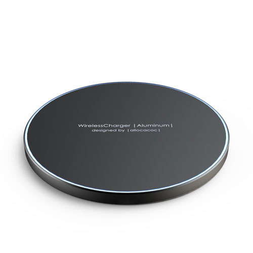 Bezprzewodowa ładowarka indukcyjna PowerCube WirelessCharger Aluminium 10W (11023BK/WLCGAL)