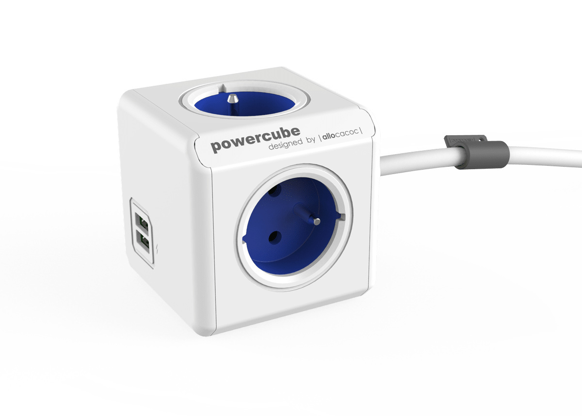Listwa zasilająca PowerCube Extended USB 1,5 m BLUE