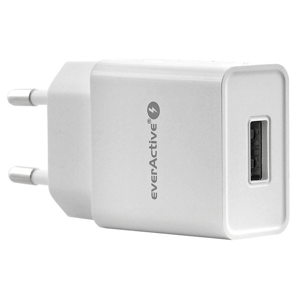 Zdjęcie produktu: Ładowarka sieciowa everActive 1xUSB 1A - biała (SC-100)