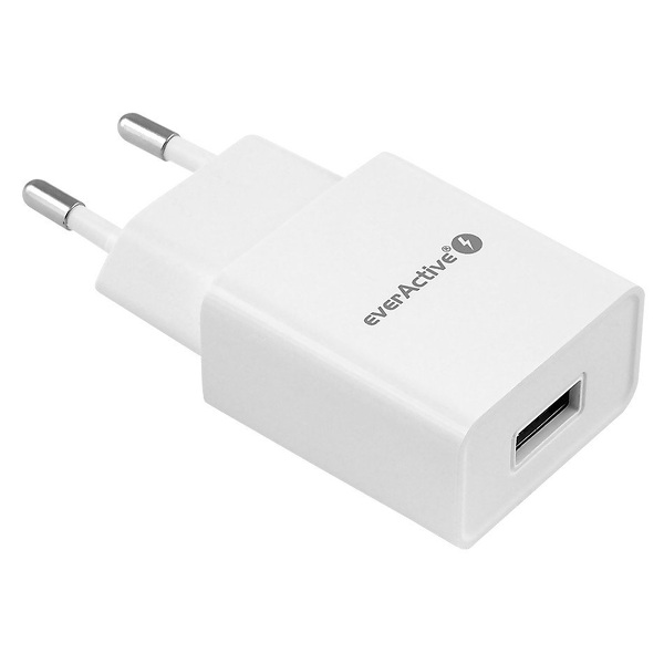 Zdjęcie produktu: Ładowarka sieciowa everActive 1xUSB 1A - biała (SC-100)