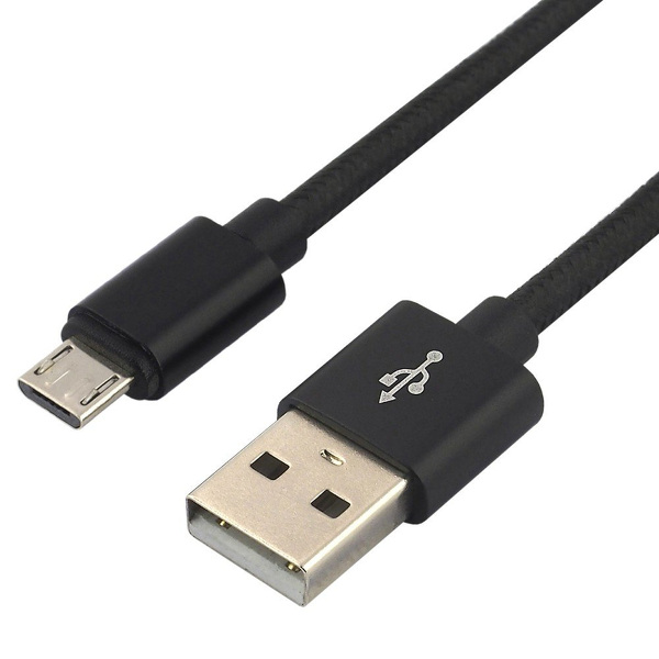 Zdjęcie produktu: Kabel przewód pleciony USB - micro USB everActive 100cm z obsługą szybkiego ładowania do 2,4A czarny (CBB-1MB)