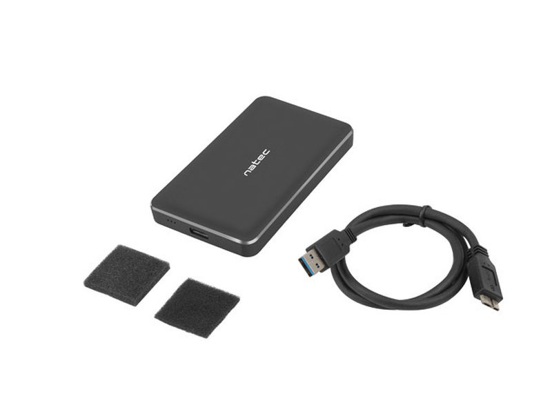 Zdjęcie produktu: Obudowa zewnętrzna na dysk 2,5" HDD/SSD Natec Oyster Pro USB 3.0 Aluminium Czarna Slim Zdjęcie produktu: Obudowa zewnętrzna na dysk 2,5" HDD/SSD Natec Oyster Pro USB 3.0 Aluminium Czarna Slim