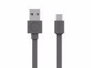 Miniatura zdjęcia: Kabel przewód USB płaski Allocacoc USBcable USB TYP-C Flat 1.5m - szary (10453GY/USBCBC)