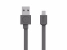 Kabel przewód USB płaski Allocacoc USBcable microUSB Flat 1.5m - szary (10452GY/USBMBC)