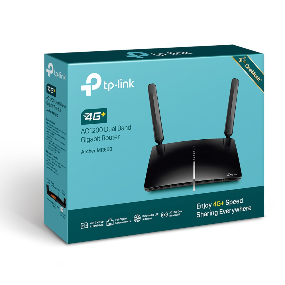 TP-Link Archer MR600 Wireless AC1200 4G+ LTE router 3xLAN 1xWAN 1xSIM