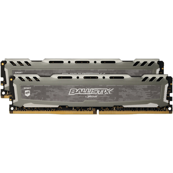 Zdjęcie produktu: Pamięć Crucial Ballistix Sport LT 16GB (2x8GB) DDR4-3000 CL15 Gray BLS2K8G4D30AESBK Zdjęcie produktu: Pamięć Crucial Ballistix Sport LT 16GB (2x8GB) DDR4-3000 CL15 Gray BLS2K8G4D30AESBK