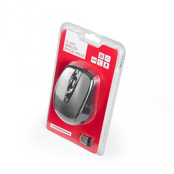 Mysz Modecom Optyczna bezprzewodowa WM4.1 CZARNO-SZARA