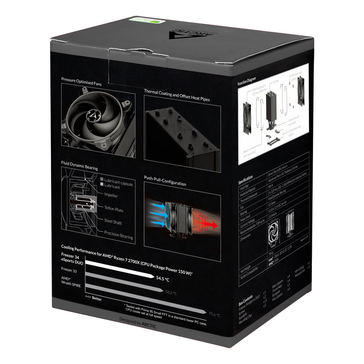 Chłodzenie procesora Arctic Freezer 34 eSports DUO Szare Chłodzenie procesora Arctic Freezer 34 eSports DUO Szare