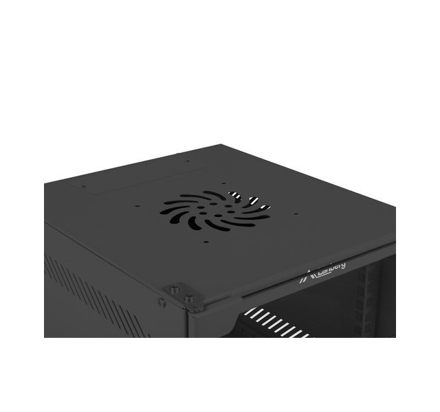 Zdjęcie produktu: Szafa instalacyjna Rack wisząca 10" 6U 280x310 czarna Flat pack Lanberg (WF10-2306-10B)