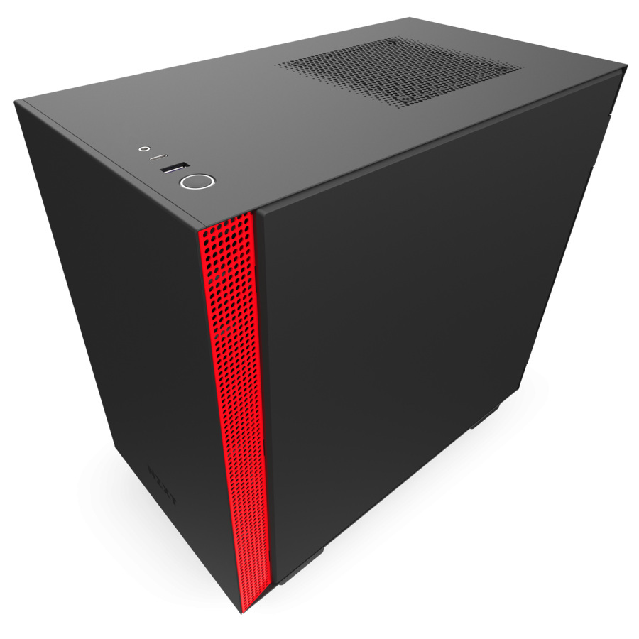 Obudowa do komputera NZXT H210i ITX czarno-czerwona z oknem