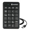 Miniatura zdjęcia: Klawiatura numeryczna 4World Chocolate slim USB, czarna, przewodowa