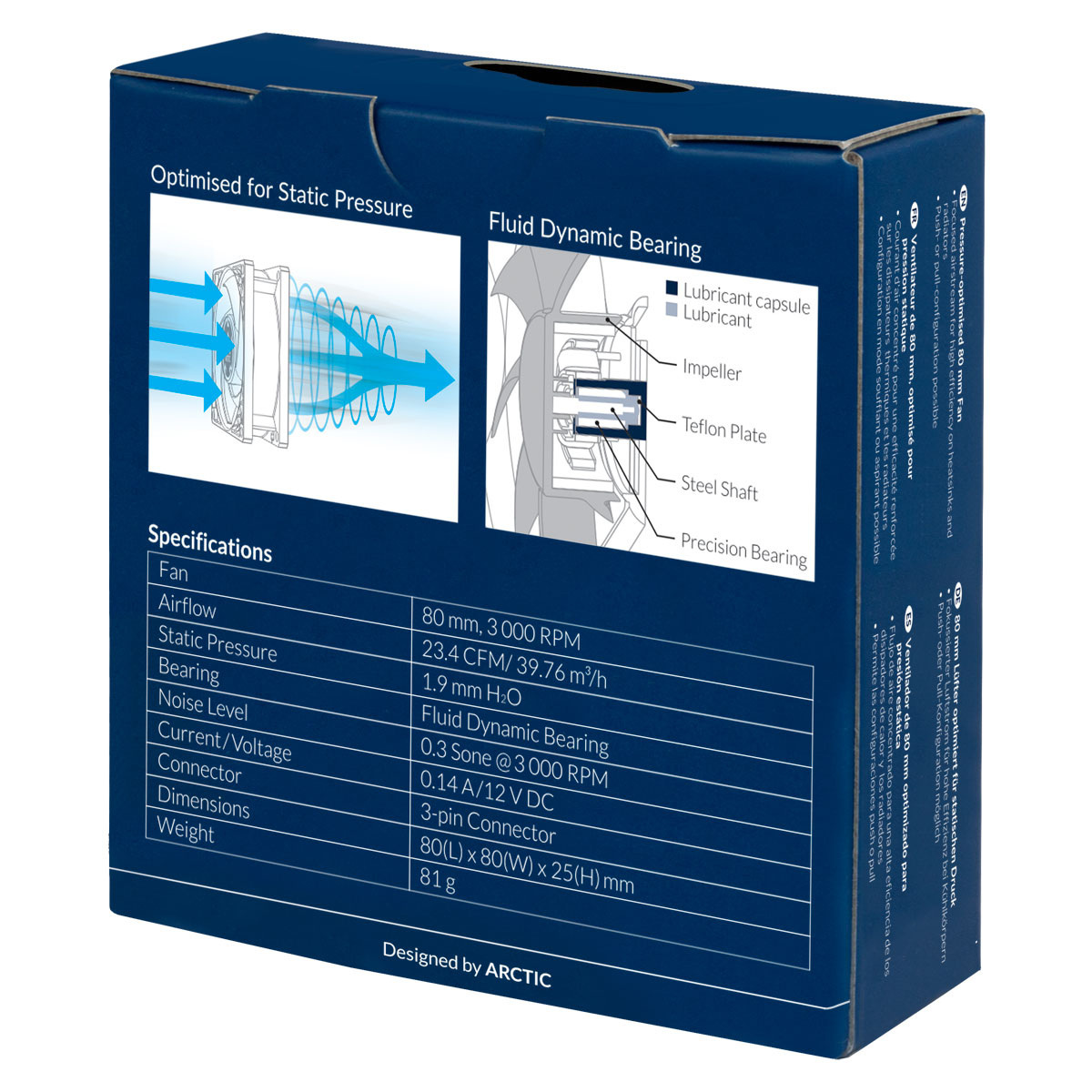 Wentylator Arctic P8 Czarny 80mm Wentylator Arctic P8 Czarny 80mm
