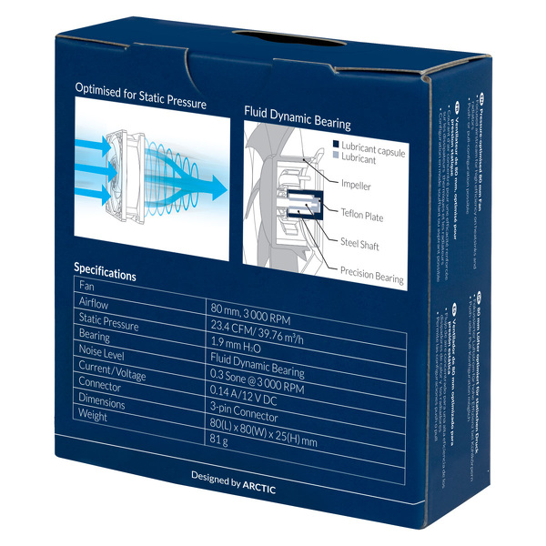 Zdjęcie produktu: Wentylator Arctic P8 Czarny 80mm Zdjęcie produktu: Wentylator Arctic P8 Czarny 80mm