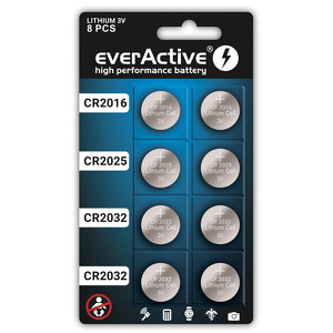 Miniatura produktu: everActive zestaw baterii litowych pastylkowych 4x CR2032 2x CR2025 2x CR2016