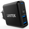 Miniatura zdjęcia: Ładowarka sieciowa Unitek 60W 2x USB, 1x USB TYP-C z PD oraz QC 3.0