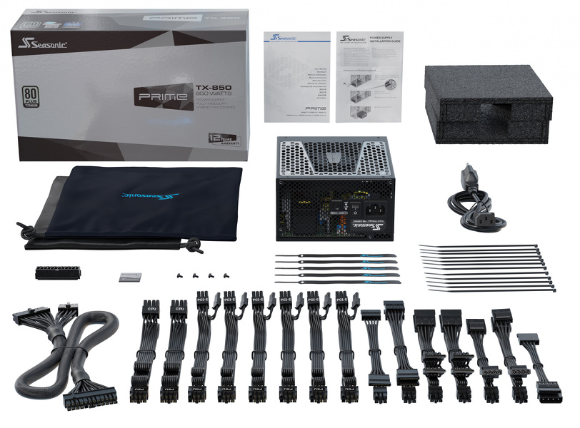 Zdjęcie produktu: Zasilacz Seasonic PRIME TX-850 80Plus Titanium 850W Zdjęcie produktu: Zasilacz Seasonic PRIME TX-850 80Plus Titanium 850W