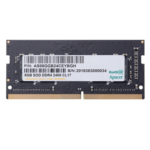 Zdjęcie produktu: Pamięć SODIMM DDR4 Apacer 8GB (1x8GB) 2400MHz CL17 1,2V