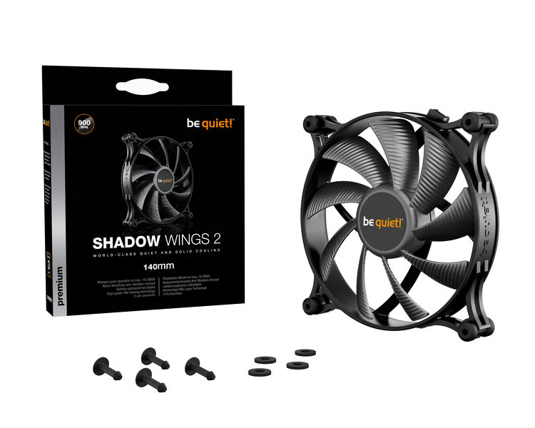 Zdjęcie produktu: Wentylator be quiet! Shadow Wings 2 140mm Zdjęcie produktu: Wentylator be quiet! Shadow Wings 2 140mm