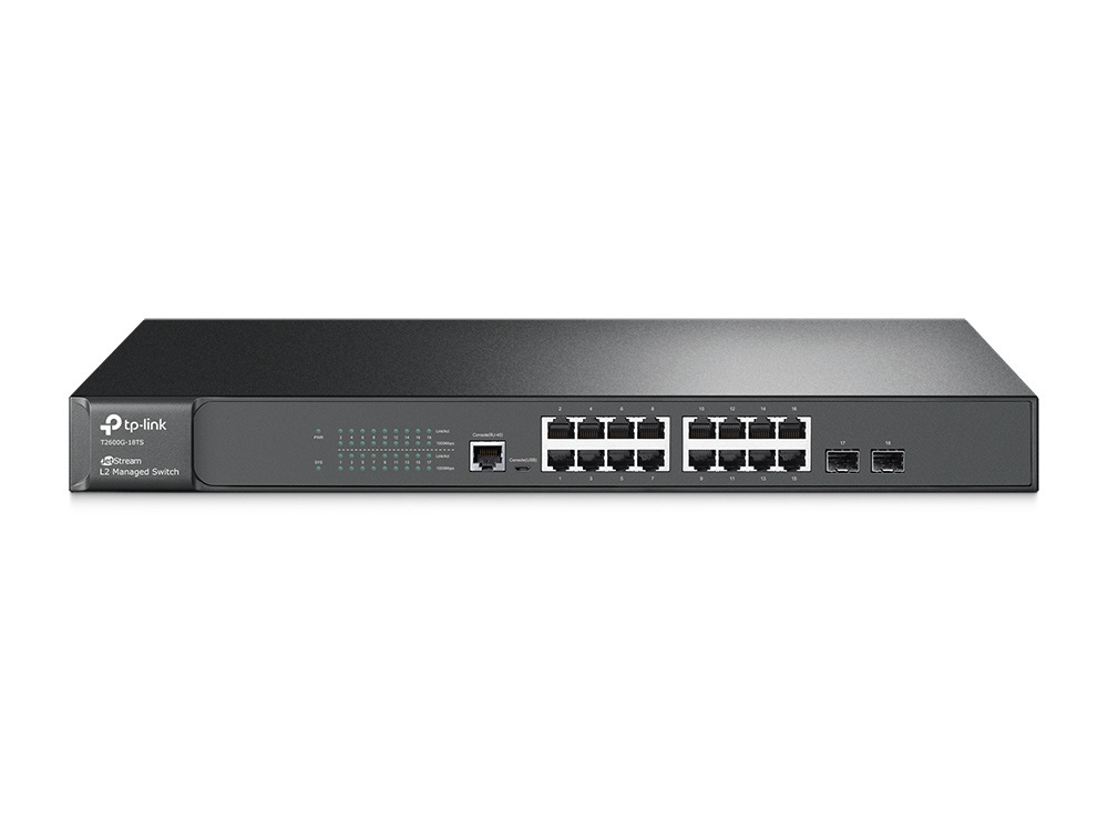 TP-Link T2600G-18TS (TL-SG3216) JetStream 16-Port Gigabit L2 Managed Switch 2SFP