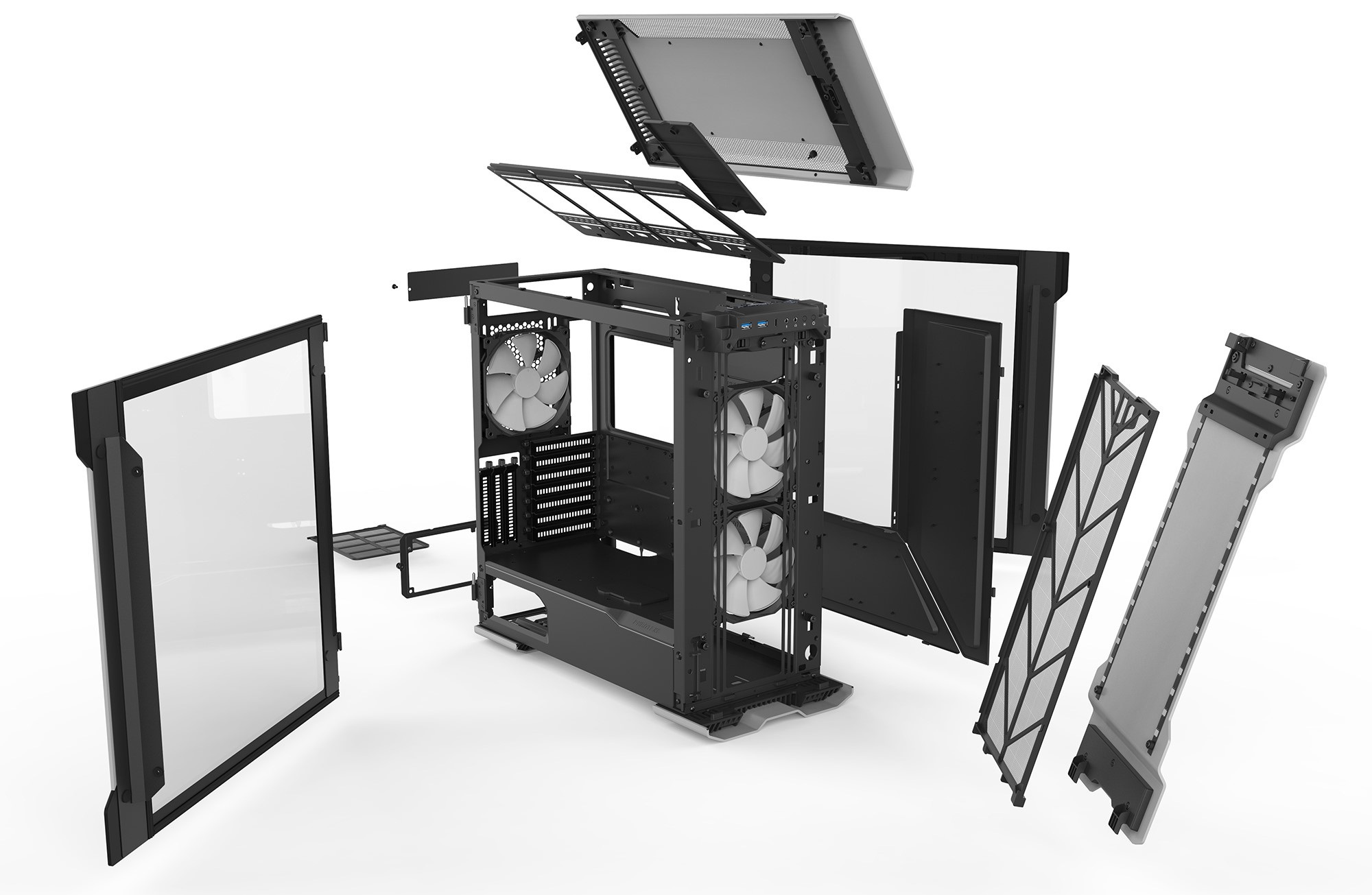 Obudowa Phanteks Enthoo Evolv X ARGB, Hartowane szkło, srebrna PH-ES518XTG_DGS01 Obudowa Phanteks Enthoo Evolv X ARGB, Hartowane szkło, srebrna PH-ES518XTG_DGS01