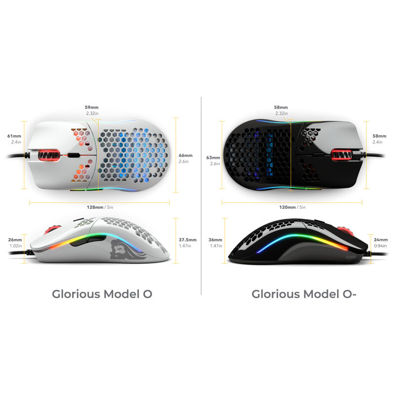 Mysz gamingowa Glorious Model O, czarna matowa Mysz gamingowa Glorious Model O, czarna matowa