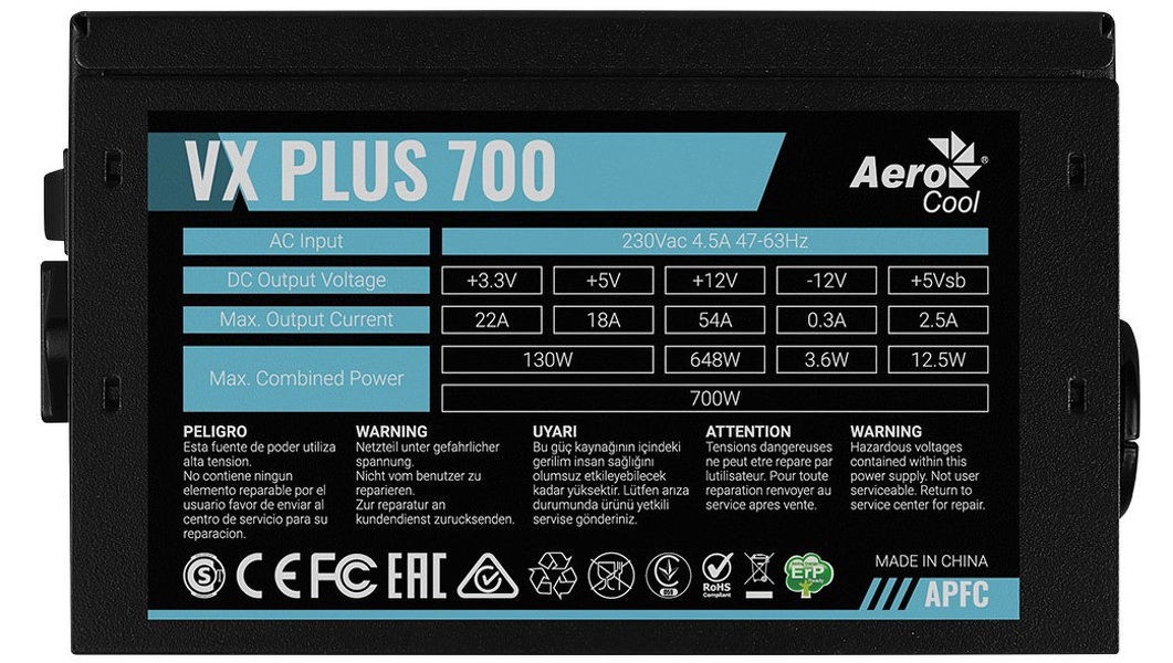 Zdjęcie produktu: Aerocool PGS VX-700 Plus 700W