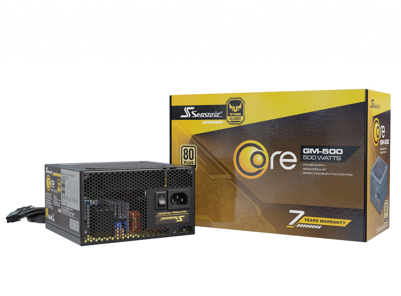 Zdjęcie produktu: Zasilacz Seasonic CORE GM-500 Gold 500W (SSR-500LM) Zdjęcie produktu: Zasilacz Seasonic CORE GM-500 Gold 500W (SSR-500LM)