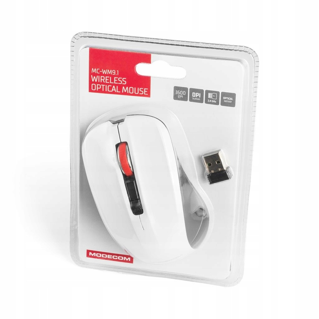 Mysz Modecom Optyczna bezprzewodowa WM9.1 CZARNO-BIAŁA