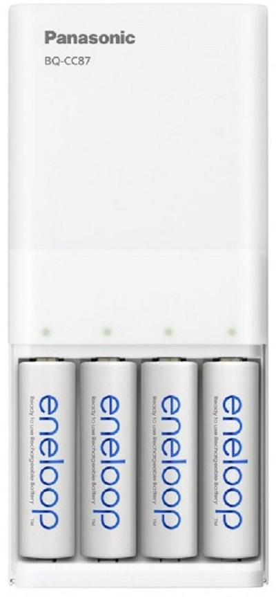 Ładowarka Panasonic z funkcją Powerbank BQ-CC87USB + 4xR6/AA Eneloop 1900 mAh