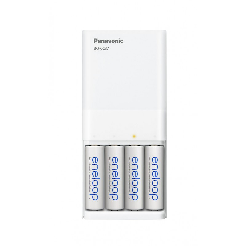 Ładowarka Panasonic z funkcją Powerbank BQ-CC87USB + 4xR6/AA Eneloop 1900 mAh