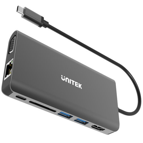 Zdjęcie produktu: Unitek C-HUB+HDMI+VGA+RJ45 Ethernet 10/100/1000+Power Delivery (D1019A)