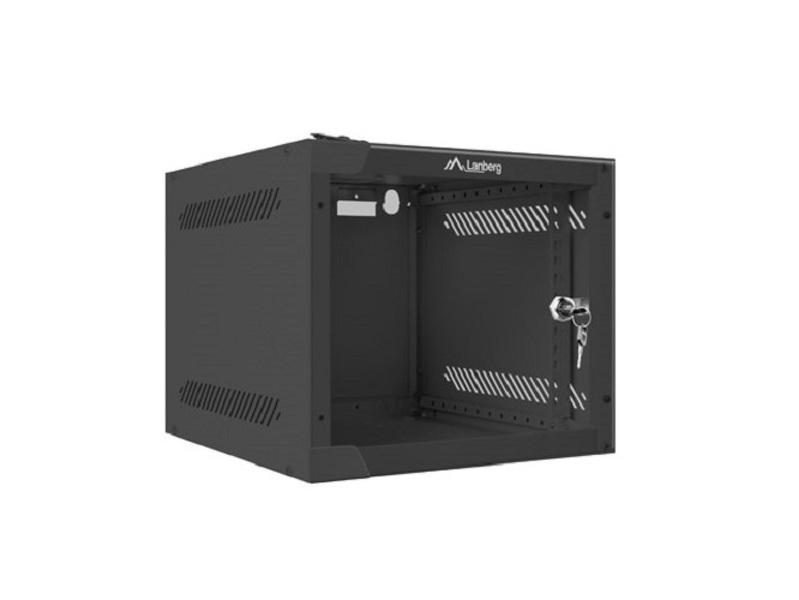 Zdjęcie produktu: Szafa instalacyjna Rack wisząca 10" 4U 280x310 czarna Flat pack Lanberg (WF10-2304-10B)