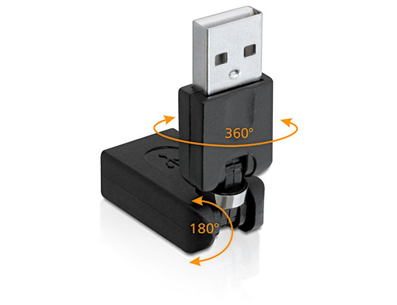 Zdjęcie produktu: Delock adapter obrotowy 360/180 USB 2.0 AM do USB 2.0 AF Zdjęcie produktu: Delock adapter obrotowy 360/180 USB 2.0 AM do USB 2.0 AF