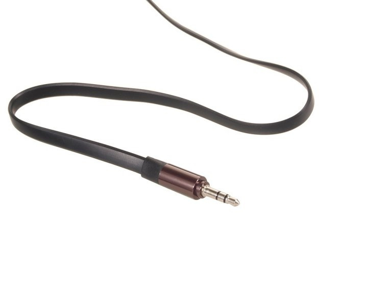 Maclean Przewód Mini jack 3.5mm, płaski 2m czarny